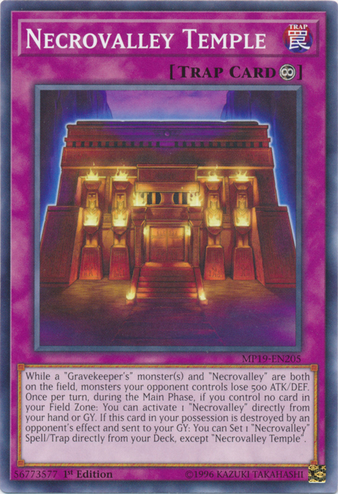 Necrovalley Temple [MP19-EN205] Common | The Time Vault CA