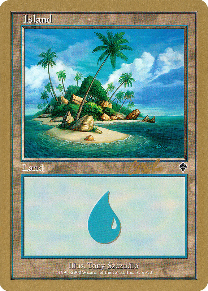 Island (cr335a) (Carlos Romao) [World Championship Decks 2002] | The Time Vault CA