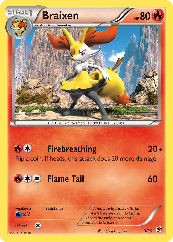 Braixen (9/39) [XY: Kalos Starter Set] | The Time Vault CA