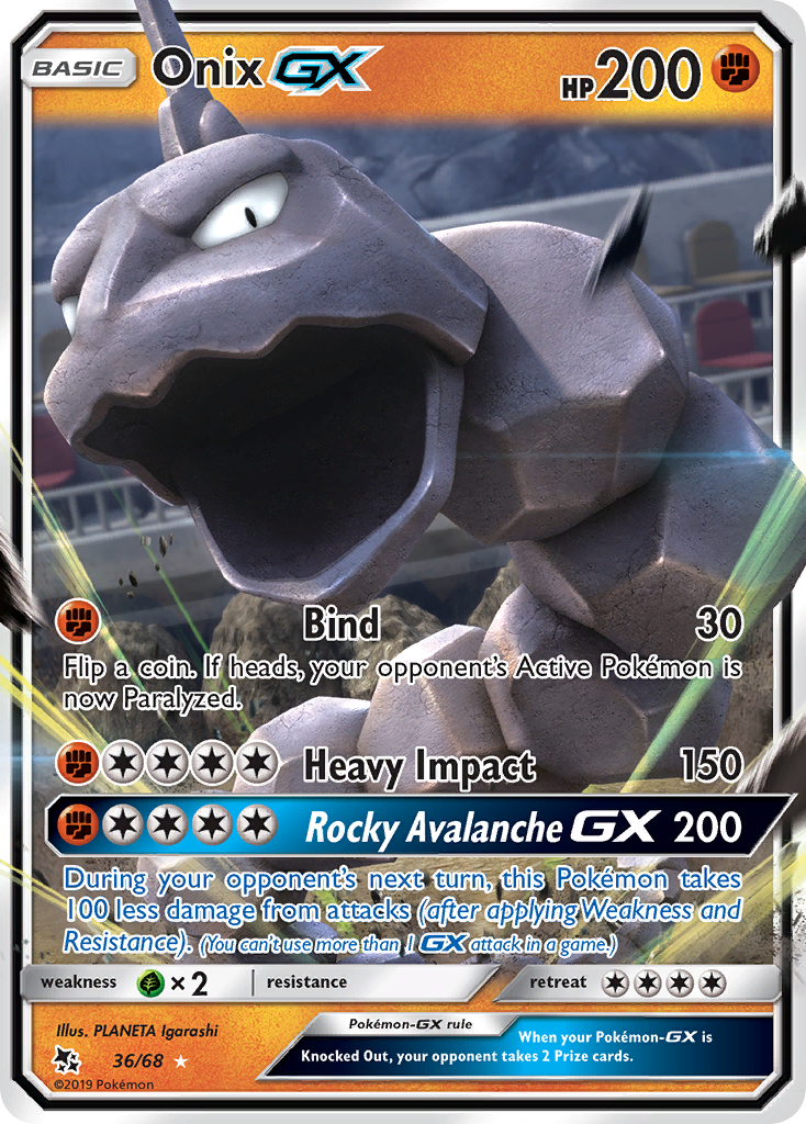 Onix GX (36/68) [Sun & Moon: Hidden Fates] | The Time Vault CA