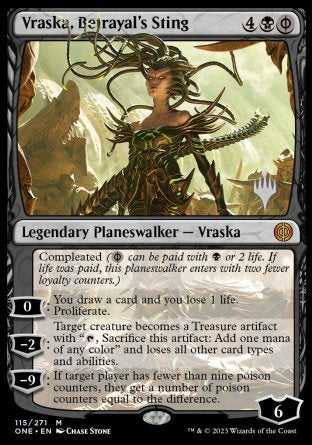 Vraska, Betrayal's Sting (Promo Pack) [Phyrexia: All Will Be One Promos] | The Time Vault CA