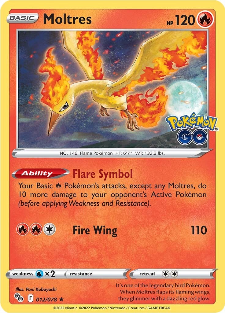 Moltres (012/078) [Pokémon GO] | The Time Vault CA