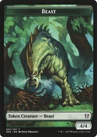 Beast // Saproling Double-sided Token [Commander: Zendikar Rising Tokens] | The Time Vault CA