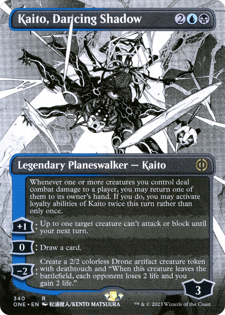 Kaito, Dancing Shadow (Borderless Manga) [Phyrexia: All Will Be One] | The Time Vault CA