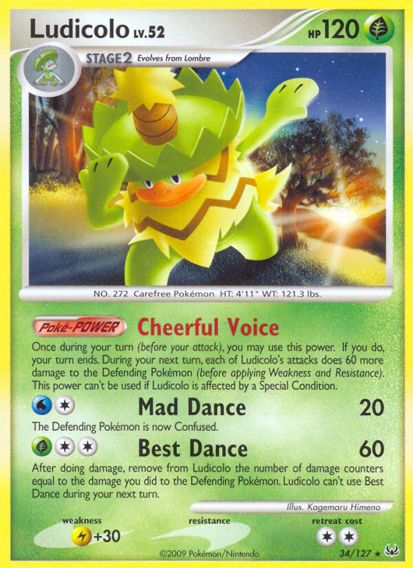 Ludicolo (34/127) [Platinum: Base Set] | The Time Vault CA