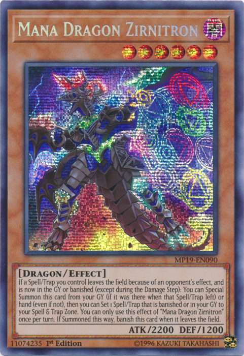 Mana Dragon Zirnitron [MP19-EN090] Prismatic Secret Rare | The Time Vault CA