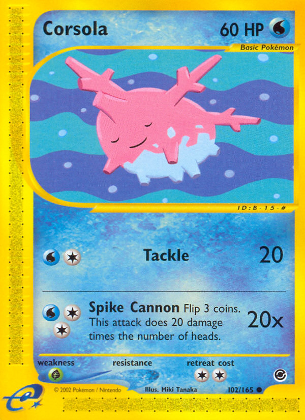 Corsola (102/165) [Expedition: Base Set] | The Time Vault CA