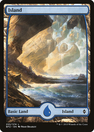 Island (255) - Full Art [Battle for Zendikar] | The Time Vault CA