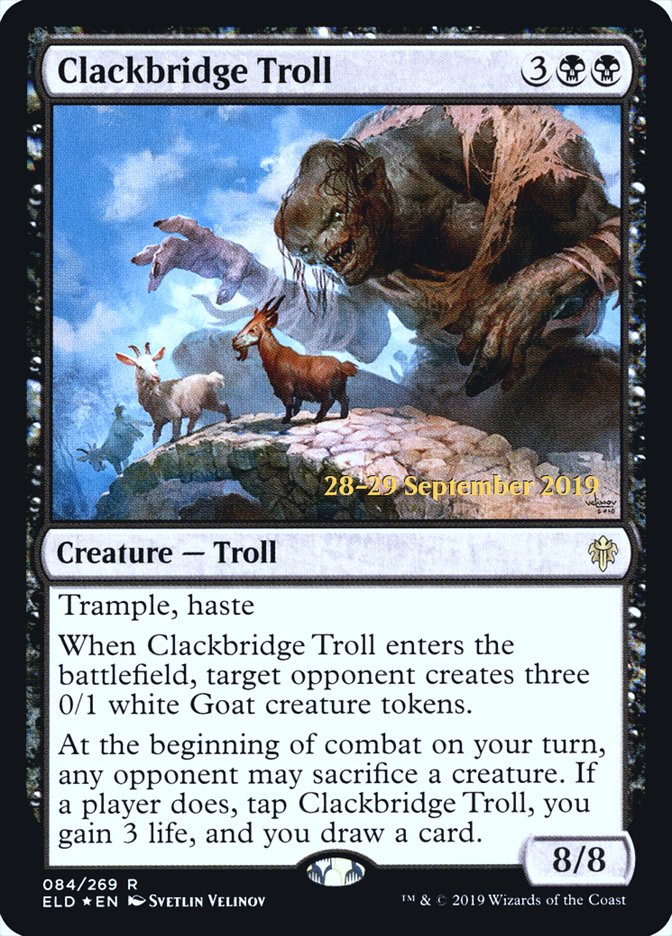 Clackbridge Troll  [Throne of Eldraine Prerelease Promos] | The Time Vault CA