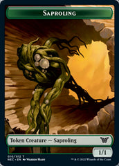 Saproling // Spirit (002) Double-sided Token [Kamigawa: Neon Dynasty Commander Tokens] | The Time Vault CA