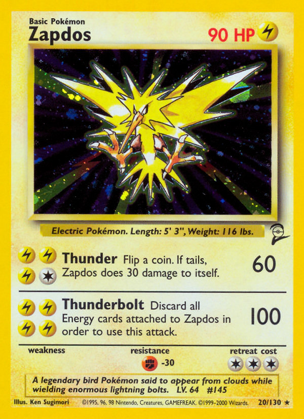 Zapdos (20/130) [Base Set 2] | The Time Vault CA