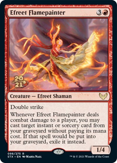 Efreet Flamepainter [Strixhaven: School of Mages Prerelease Promos] | The Time Vault CA