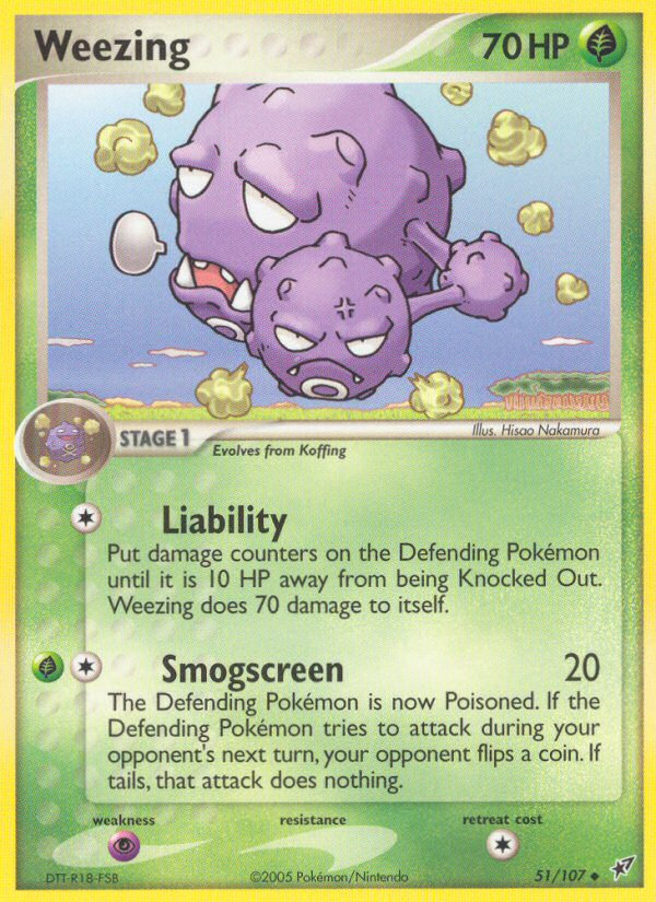 Weezing (51/107) [EX: Deoxys] | The Time Vault CA