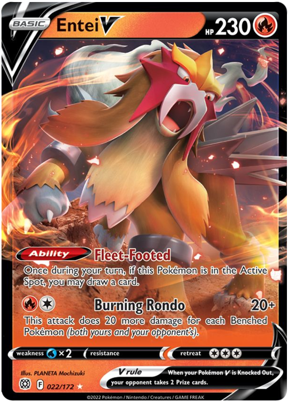 Entei V (022/172) [Sword & Shield: Brilliant Stars] | The Time Vault CA