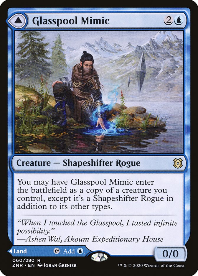 Glasspool Mimic // Glasspool Shore [Zendikar Rising] | The Time Vault CA