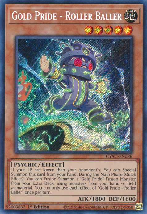 Gold Pride - Roller Baller [CYAC-EN086] Secret Rare | The Time Vault CA