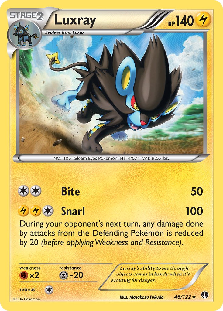 Luxray (46/122) (Cracked Ice Holo) [XY: BREAKpoint] | The Time Vault CA