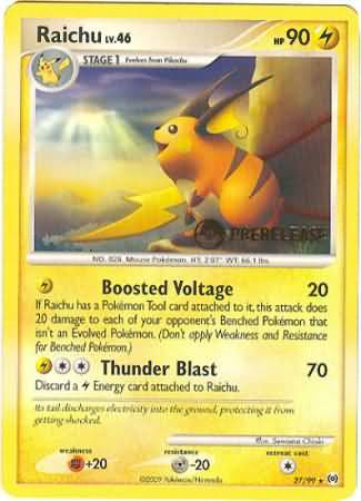 Raichu (27/99) (Prerelease Promo) [Nintendo: Black Star Promos] | The Time Vault CA