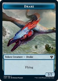 Drake // Insect (018) Double-sided Token [Commander 2020 Tokens] | The Time Vault CA