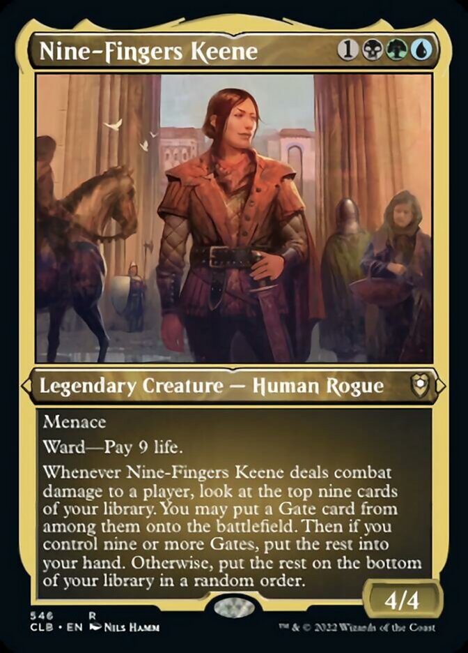 Nine-Fingers Keene (Foil Etched) [Commander Legends: Battle for Baldur's Gate] | The Time Vault CA