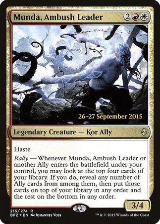 Munda, Ambush Leader [Battle for Zendikar Promos] | The Time Vault CA