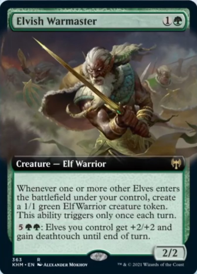 Elvish Warmaster (Extended Art) [Kaldheim] | The Time Vault CA