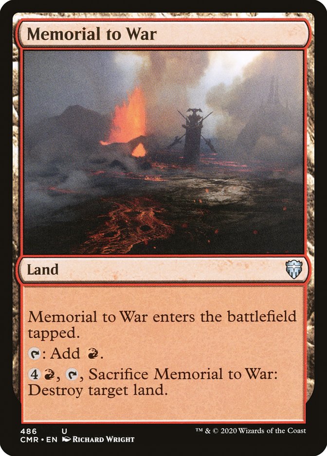 Memorial to War [Commander Legends] | The Time Vault CA