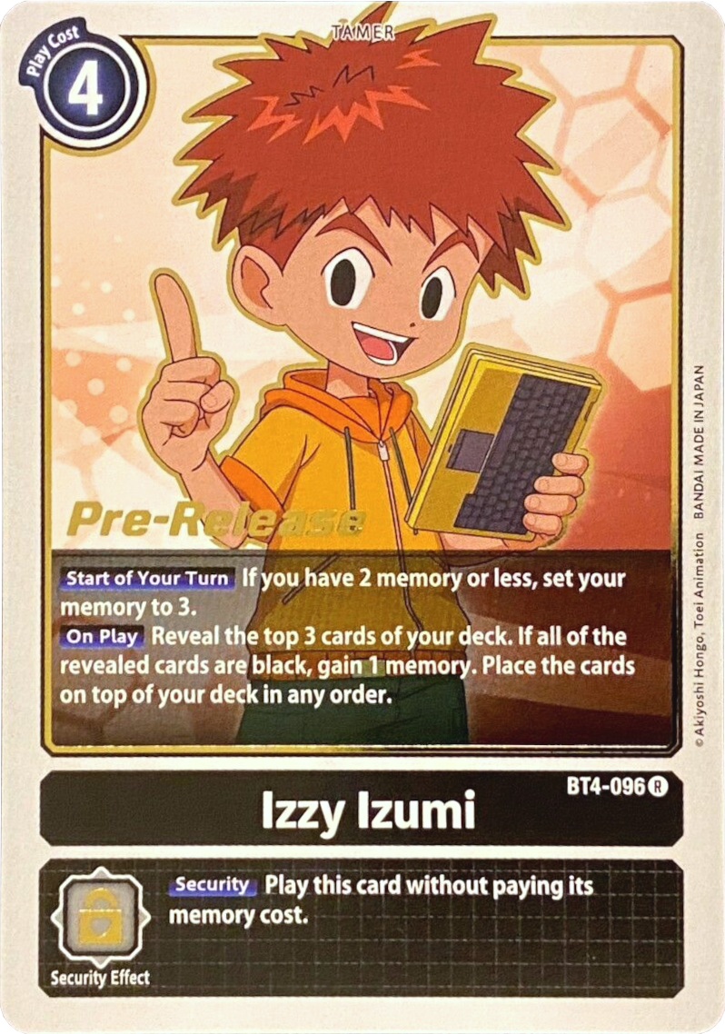 Izzy Izumi [BT4-096] [Great Legend Pre-Release Promos] | The Time Vault CA