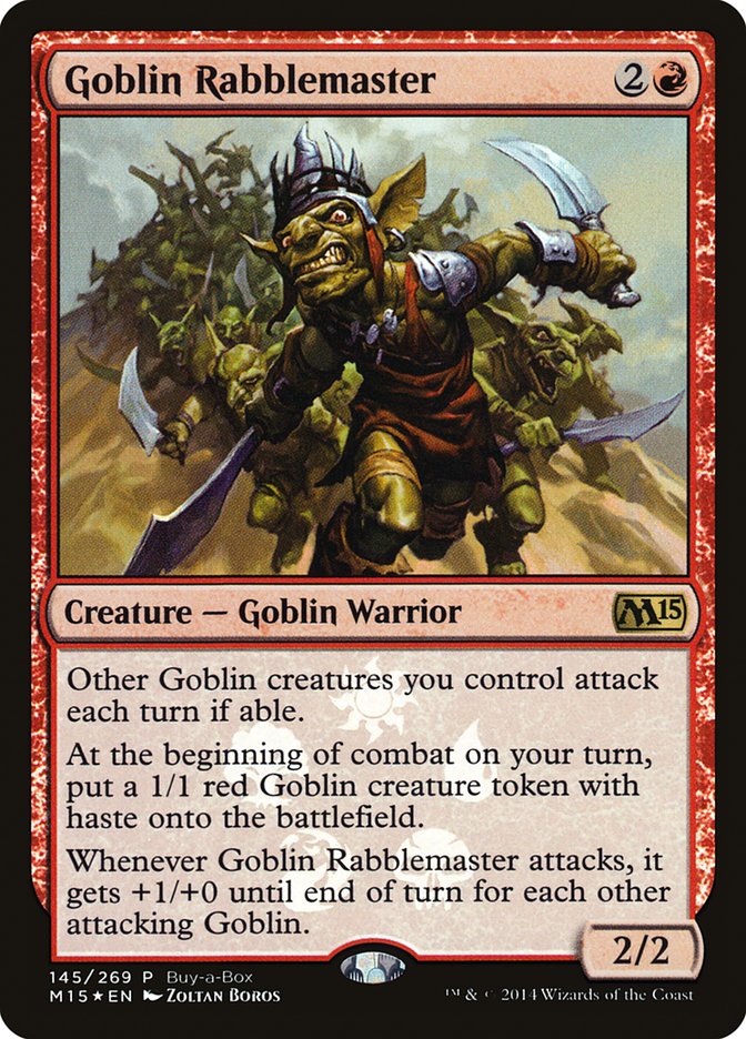 Goblin Rabblemaster (Buy-A-Box) [Magic 2015 Promos] | The Time Vault CA