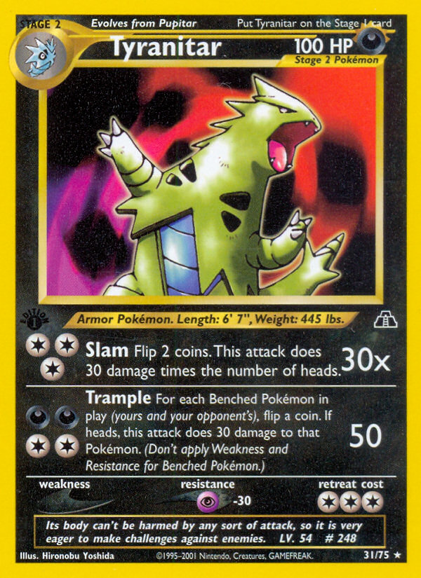 Tyranitar (31/75) [Neo Discovery 1st Edition] | The Time Vault CA