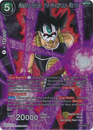 Masked Saiyan, the Mysterious Warrior (Foil) (EX02-02) [Dark Demon's Villains] | The Time Vault CA