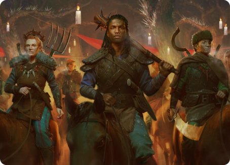 Candlelit Cavalry Art Card [Innistrad: Midnight Hunt Art Series] | The Time Vault CA