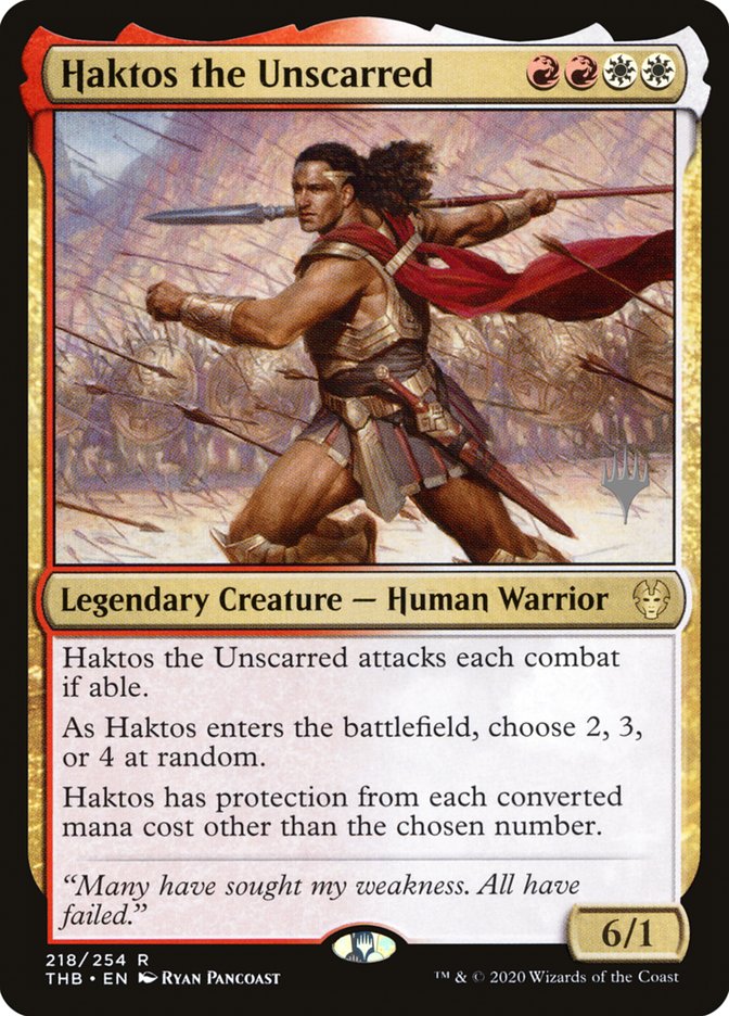 Haktos the Unscarred (Promo Pack) [Theros Beyond Death Promos] | The Time Vault CA