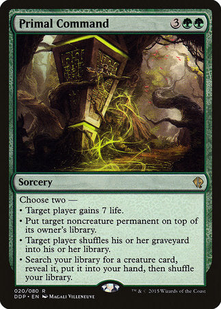 Primal Command [Duel Decks: Zendikar vs. Eldrazi] | The Time Vault CA