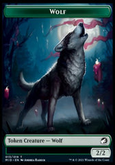 Wolf // Knight Double-sided Token [Innistrad: Midnight Hunt Commander] | The Time Vault CA