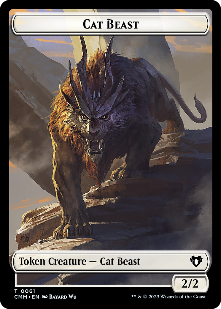 Cleric // Cat Beast Double-Sided Token [Commander Masters Tokens] | The Time Vault CA