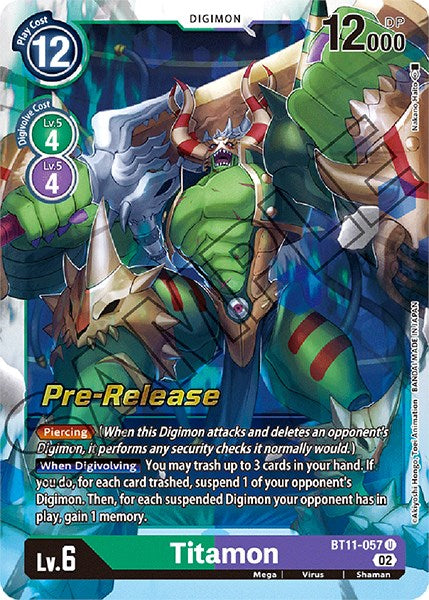Titamon [BT11-057] [Dimensional Phase Pre-Release Promos] | The Time Vault CA