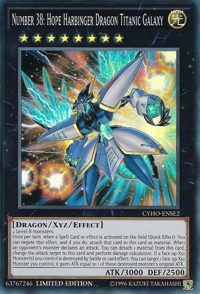 Number 38: Hope Harbinger Dragon Titanic Galaxy [CYHO-ENSE2] Super Rare | The Time Vault CA