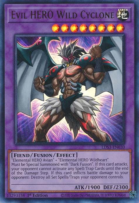 Evil HERO Wild Cyclone [LDS3-EN030] Ultra Rare | The Time Vault CA