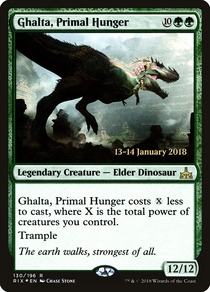 Ghalta, Primal Hunger [Rivals of Ixalan Prerelease Promos] | The Time Vault CA