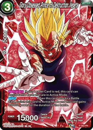 Glory-Obsessed Prince of Destruction Vegeta [P-063] | The Time Vault CA