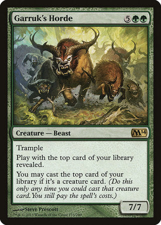 Garruk's Horde [Magic 2014] | The Time Vault CA
