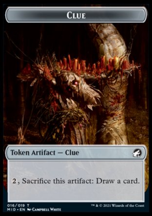 Clue Token [Innistrad: Midnight Hunt Tokens] | The Time Vault CA