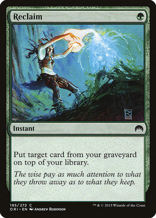 Reclaim [Magic Origins] | The Time Vault CA