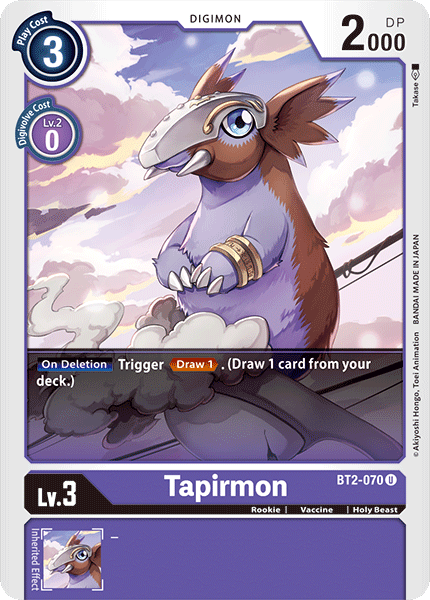 Tapirmon [BT2-070] [Release Special Booster Ver.1.0] | The Time Vault CA