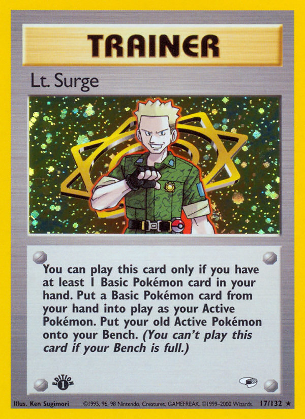 Lt. Surge (17/132) [Gym Heroes 1st Edition] | The Time Vault CA