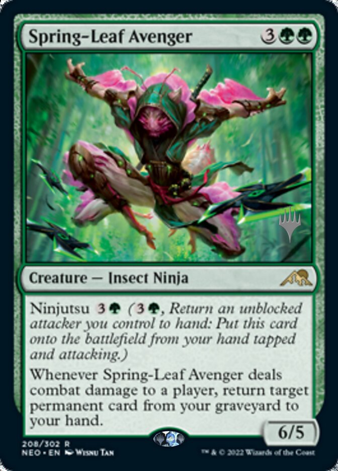 Spring-Leaf Avenger (Promo Pack) [Kamigawa: Neon Dynasty Promos] | The Time Vault CA