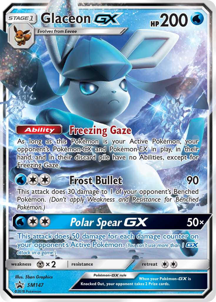 Glaceon GX (SM147) [Sun & Moon: Black Star Promos] | The Time Vault CA