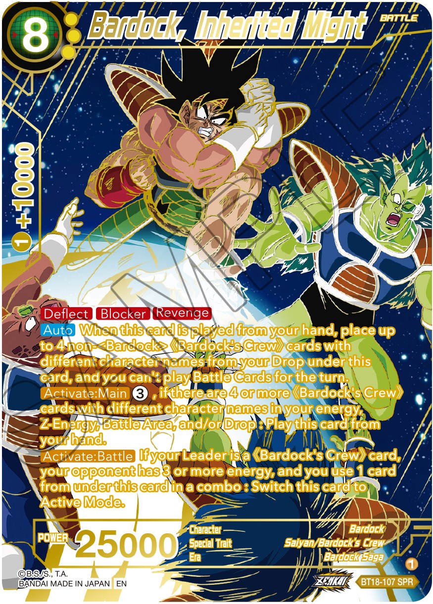 Bardock, Inherited Might (SPR) (BT18-107) [Dawn of the Z-Legends] | The Time Vault CA
