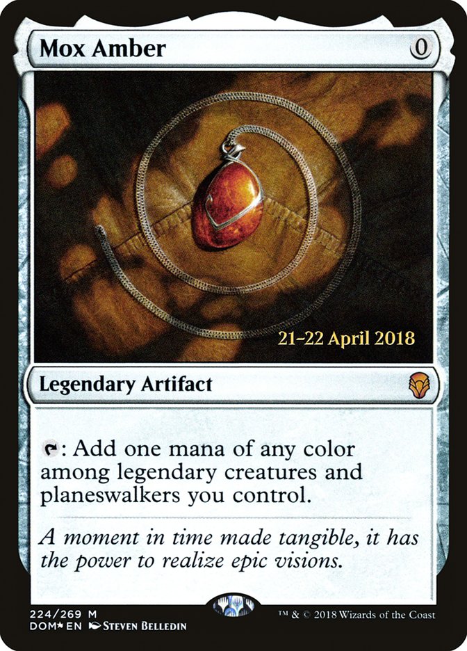 Mox Amber  [Dominaria Prerelease Promos] | The Time Vault CA